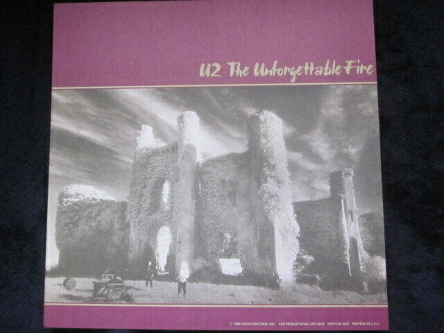 U2 1984 The Unforgettable Fire 12x12 Promo Cover Flat Poster Bono The Edge