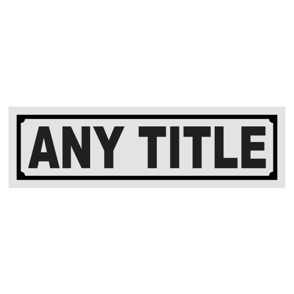 Any Title Any Color Helmet Window Reflective Title Decal Sticker