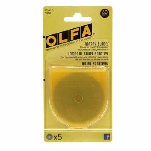 Olfa 60mm Rotary Replacement Blades - 5pk #rb60-5