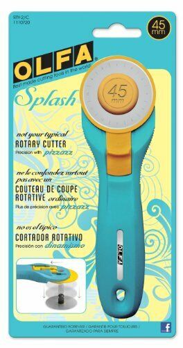 Olfa Rty-2c 45mm Splash Rotary Cutter, Quick Change Fabric Cutter, Choose Color