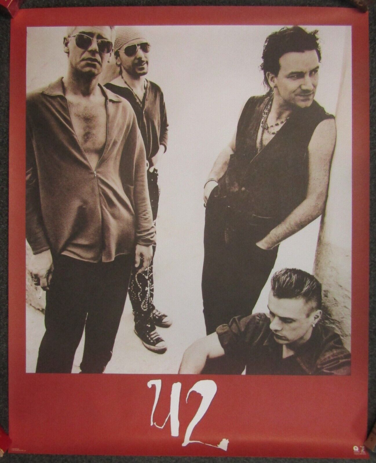 Rare  1991 Island Records U2  Poster From 1990's Record Store
