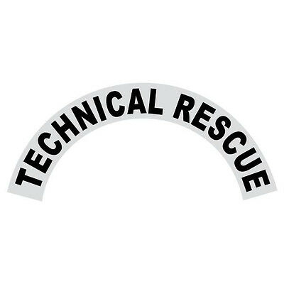 Technical Rescue Black Helmet Crescent Reflective Decal Sticker