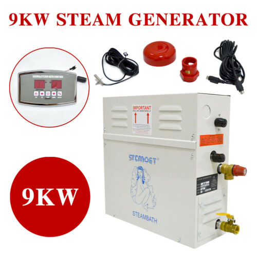9kw 220v Steam Generator Sauna Room Bath Home Spa Shower & St-135m Controller