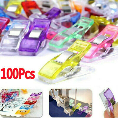 Pack Of 100 Fixed Wonder Clips For Fabric Craft Quilting Knitting Sewing Crochet