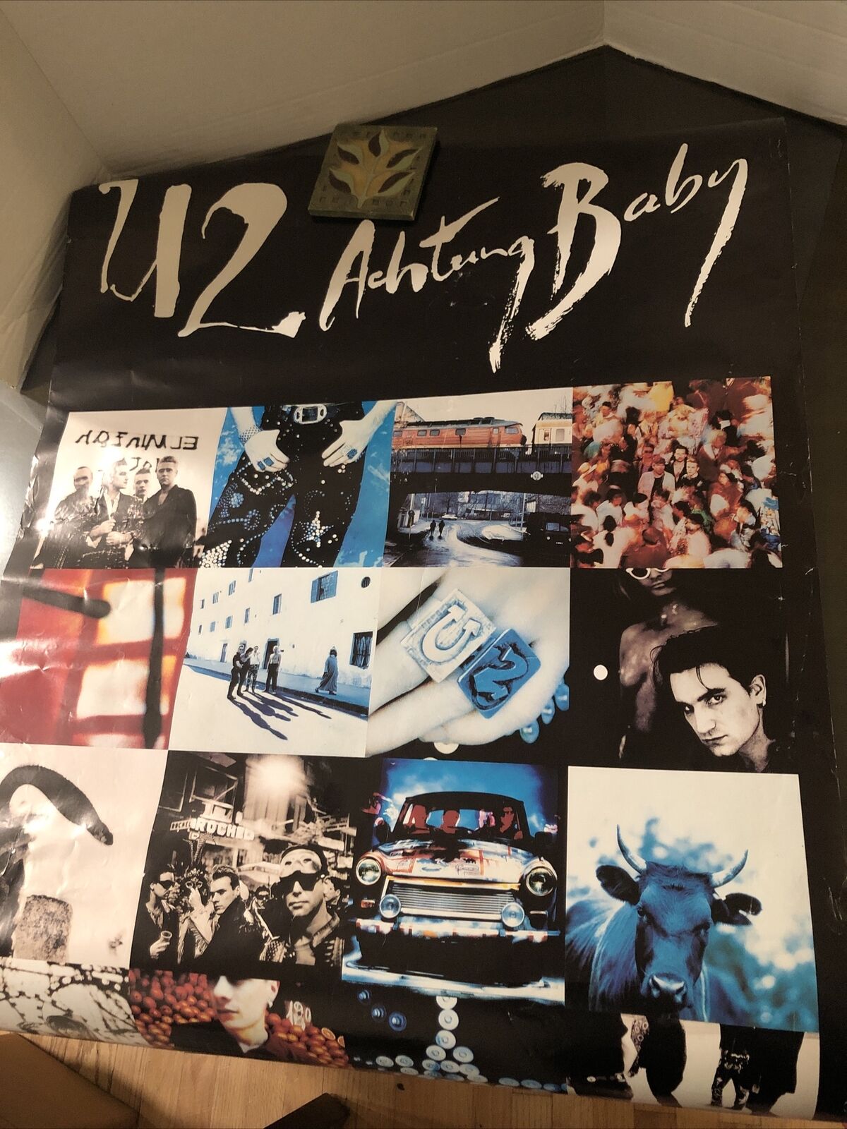U2 Achtung Baby Vintage Original Poster! 16322 As Is Photos & Note For Details