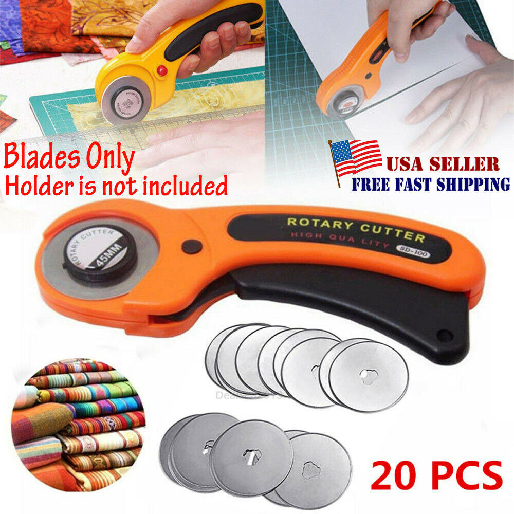 20pcs Rotary Cutter Blades Quilters Sewing Patchwork Fabric Spare Blade 45mm
