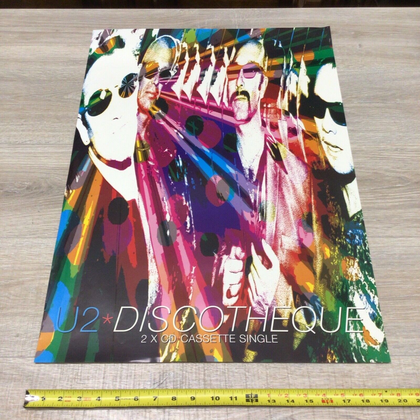 U2 Discotheque Promo Poster 19-1/2" X 27-1/2"