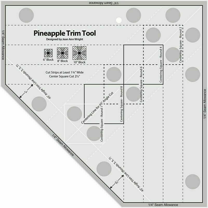 Pineapple Trim Tool Quilting Ruler Template Creative Grid&block 4"5"6"or 6"8"10"