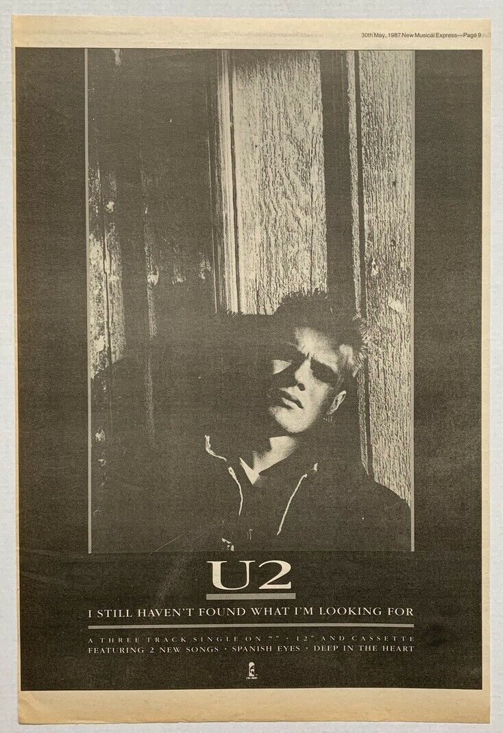 U2 1987 Original Poster Advert Still Havent Found What I'm Looking For