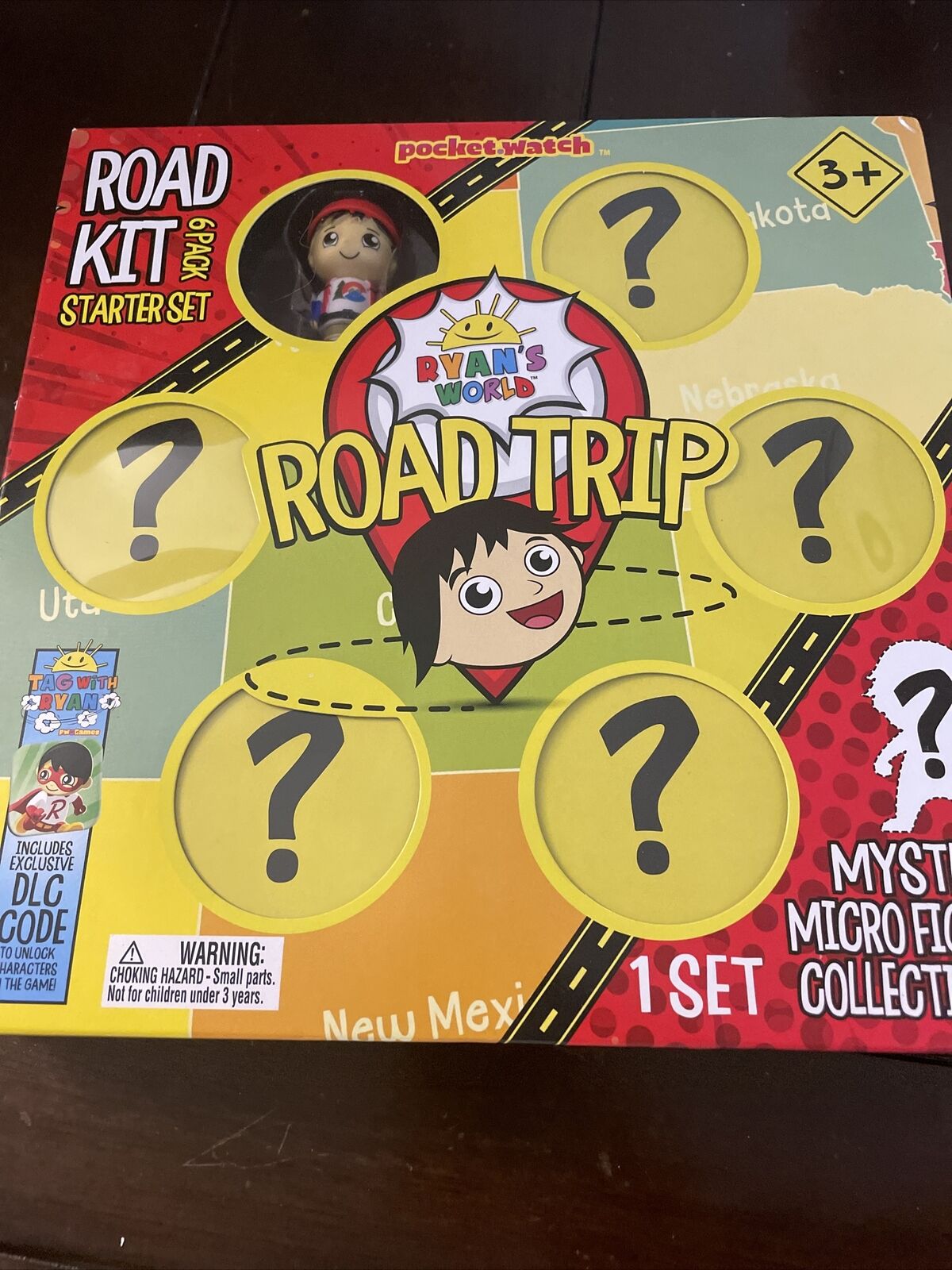 Ryan's World Usa Road Trip Road Kit Micro Boxed Set - 6 Pack Of Micro Figures