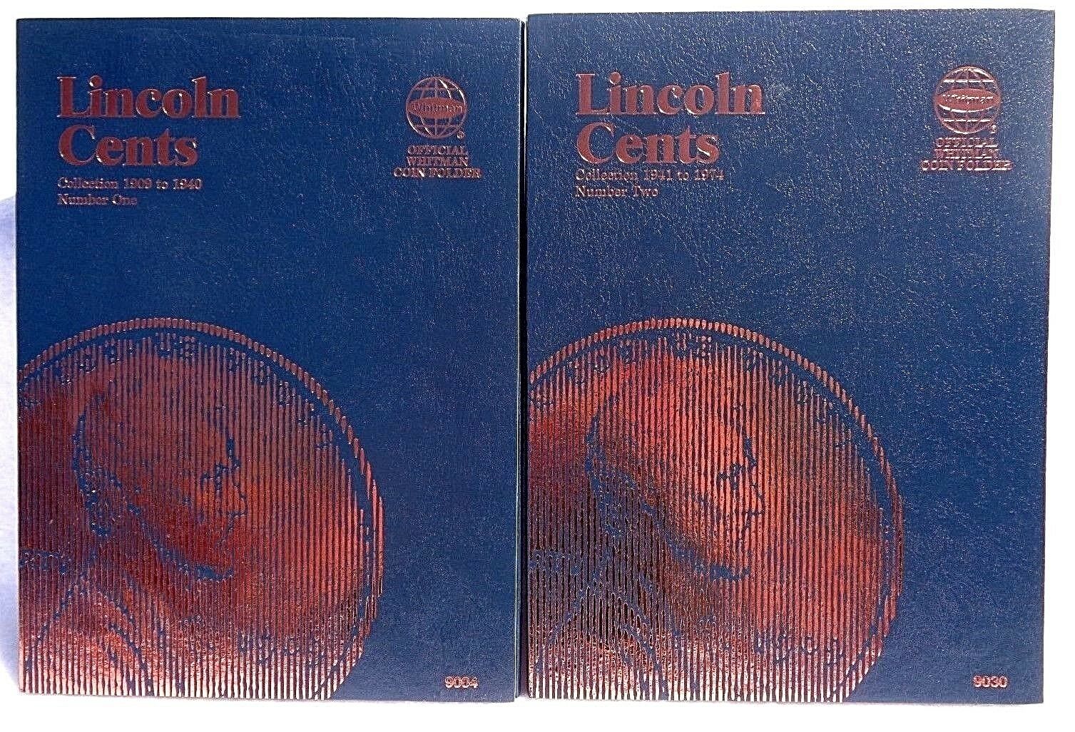 Whitman Lincoln Cent #1 & 2 1909-1974 Coin Folders, Albums Books