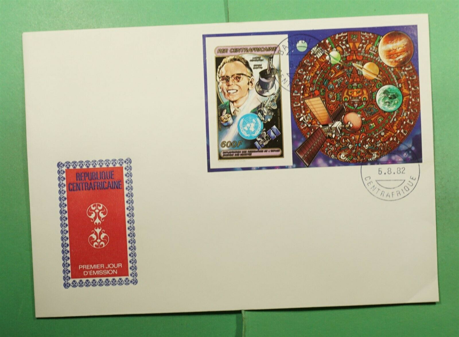 Dr Who 1982 Central African Republic Fdc Space S/s Imperf  G13496