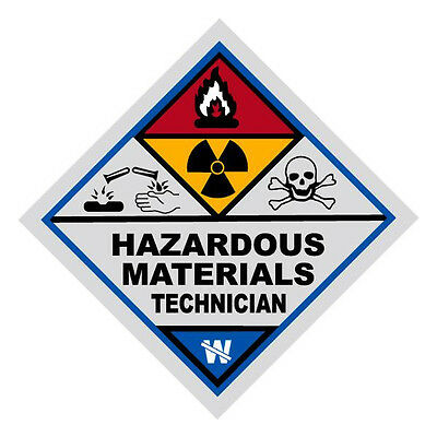Haz Mat Hazardous Materials Technician Firefighter Reflective Decal Sticker