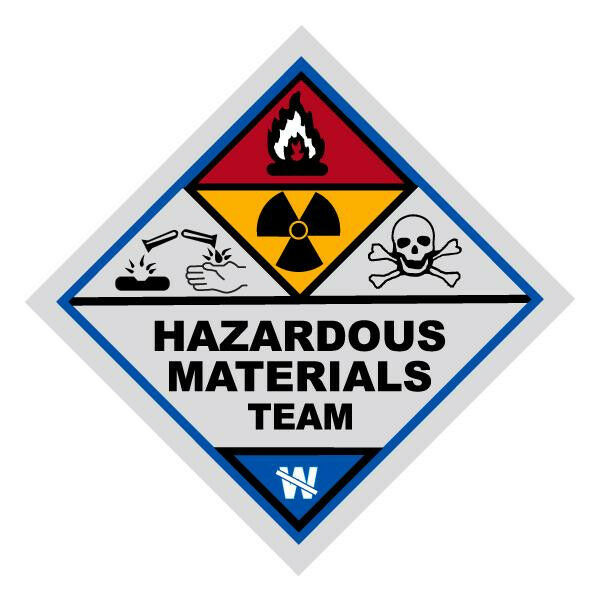 Hazardous Materials Team Haz Mat Firefighter Reflective Decal Sticker