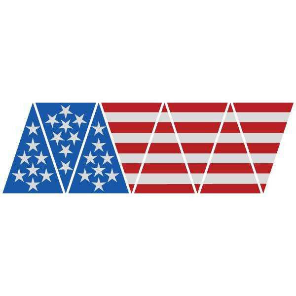 American Flag Top 1010 Helmet Top 8 Piece Firefighter Reflective Decal Sticker
