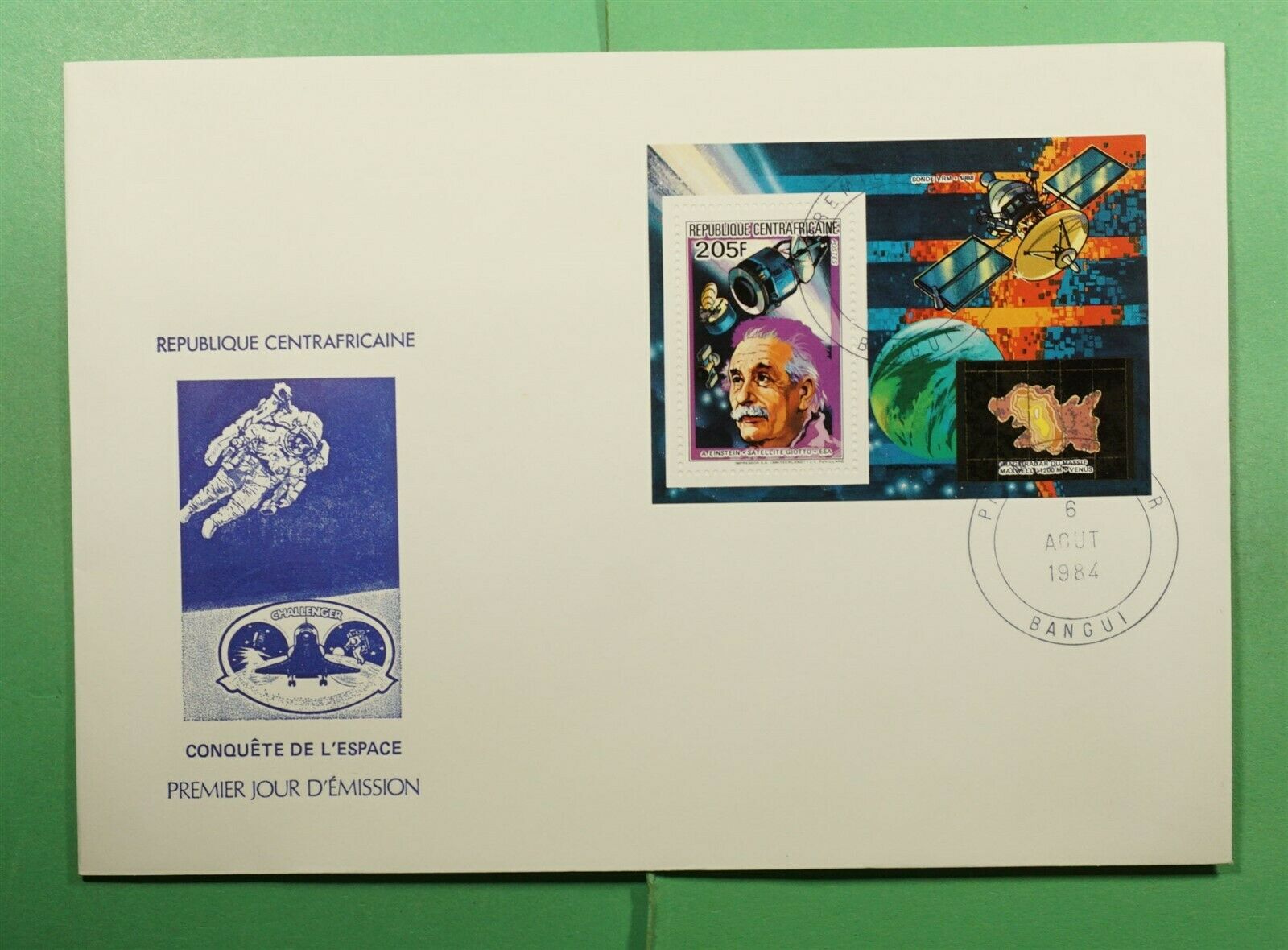 Dr Who 1984 Central African Republic Fdc Space S/s  G13491