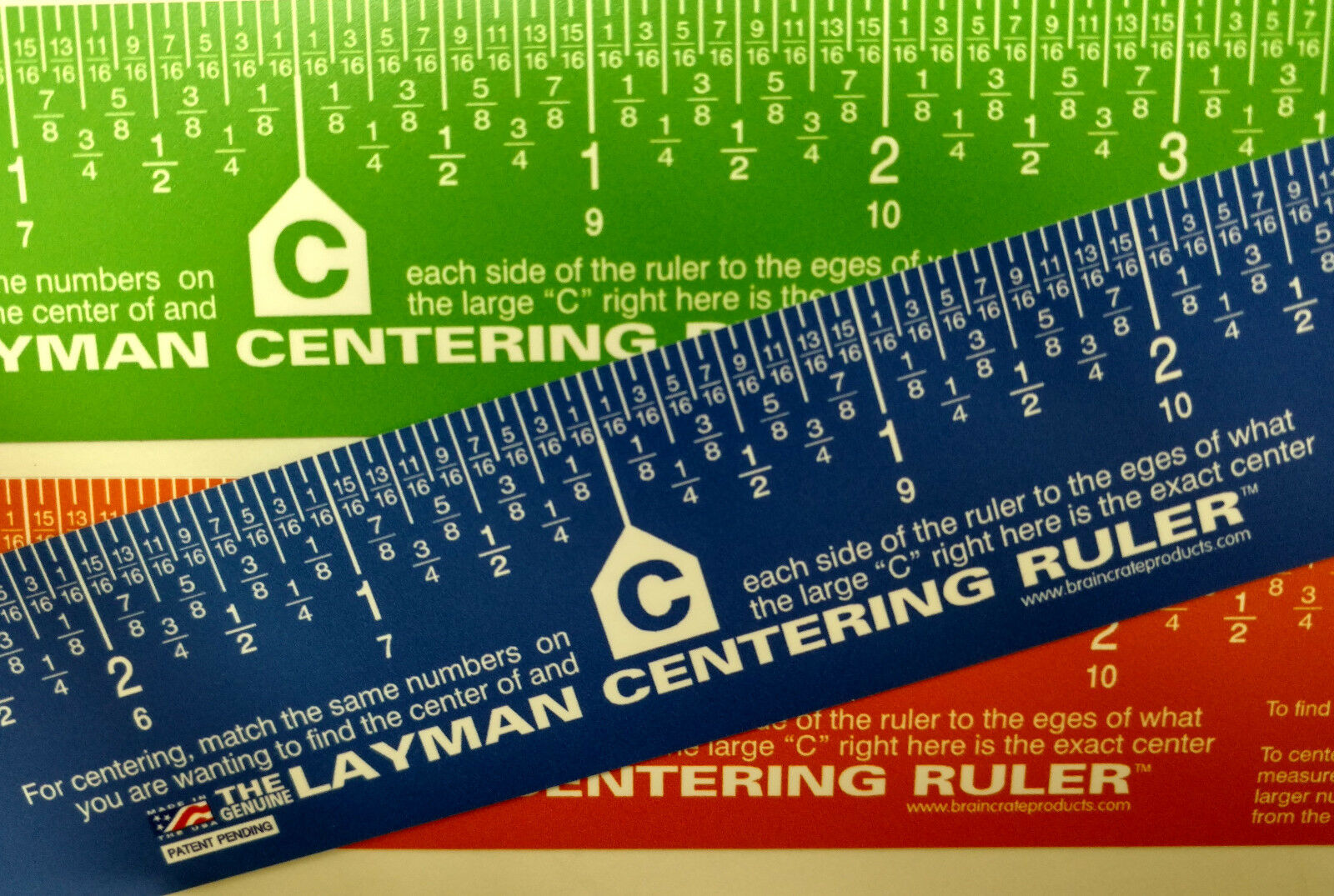 Genuine Layman Centering Ruler Office Quilting Measure Measuring Craft Tool