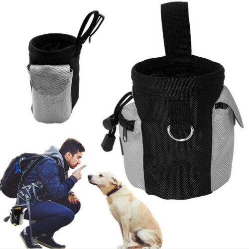 Dog Pet Hands Free Training Waist Bag Drawstring Carries Toys Treat Food Pouch